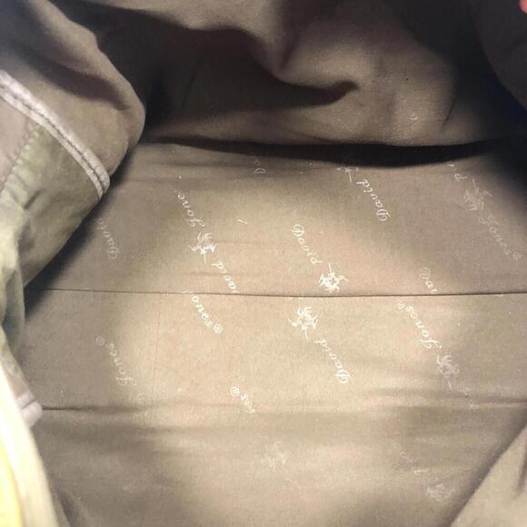 David Jones Shoulder Bag Handbag Purse Tan Faux Leather Shoulder & Double Straps - Picture 9 of 9